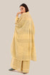 Embroidered oversized kaftan dress with V neckline